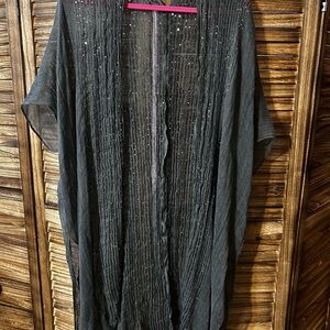 Grey sequined gauze wrap
